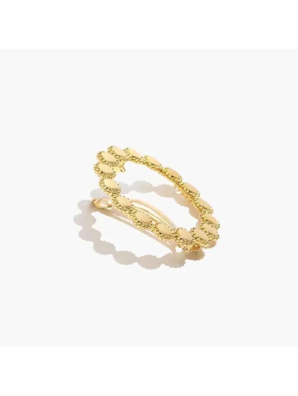 Madewell Floral Circle Barrette in Vintage Gold